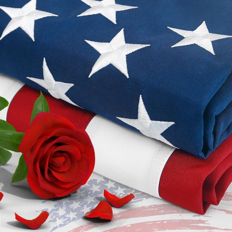 FITEAN American Flags For Outside 4x6FT Tear Proof USA Outdoor Heavy Duty American Flags,High Wind Resistant US Flag for Outside Use,Premium United States Flag for Home and Patio - Image 1